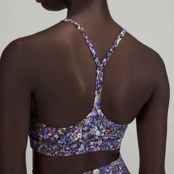 lululemon Flow Y Nulu Bra in Flower Burst Multi (purple, pink, white) - Picture 3 of 3